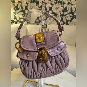 Miu Miu Authentic Mattelase Leather Mini Bag Charm